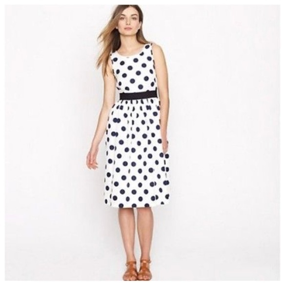 J. Crew Dresses & Skirts - J. Crew Polka Dots Fit and Flare Midi Dress